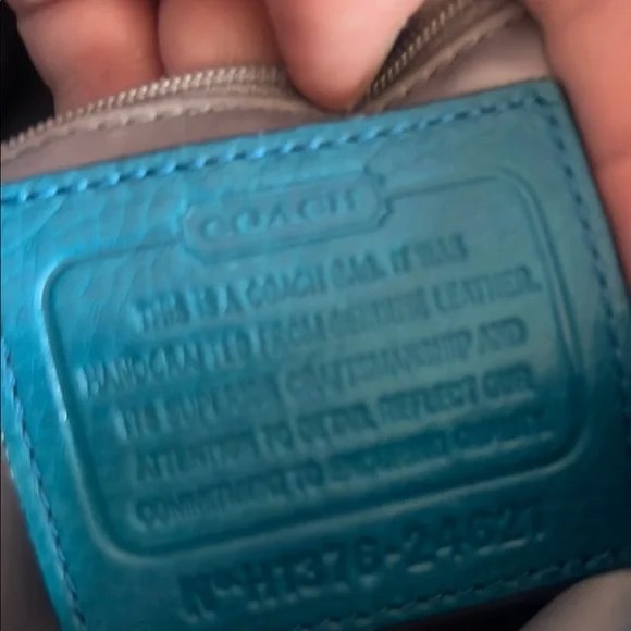 Coach Teal Leather Hobo Bag with Supple Texture - Picture 2 of 10